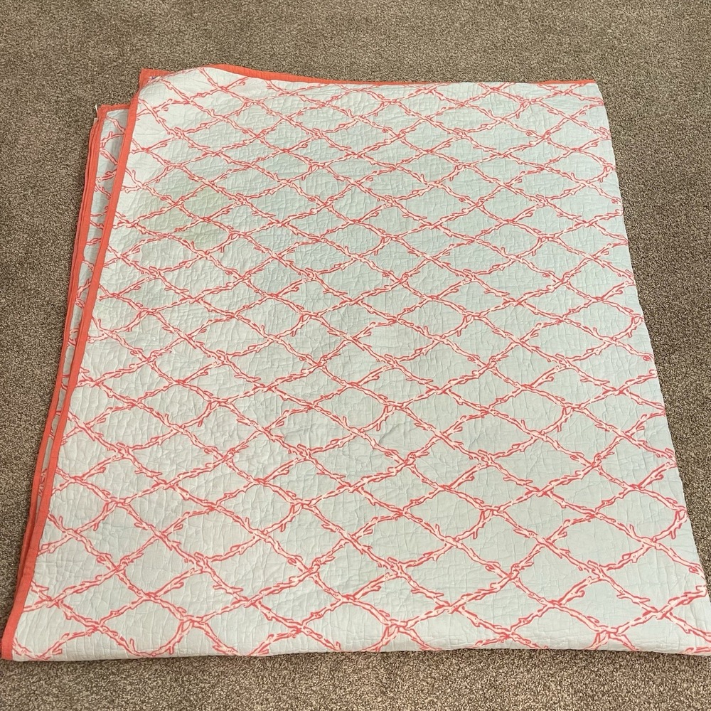 POTTERY BARN Lilly Pulitzer FAN SEA PANTS Full/ Queen Quilt Comforter 108x92 - Picture 9 of 16